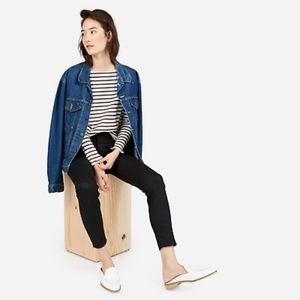 Everlane heavyweight striped long sleeve blouse
